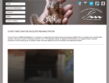 Tablet Screenshot of coastandcanyonwildlife.org